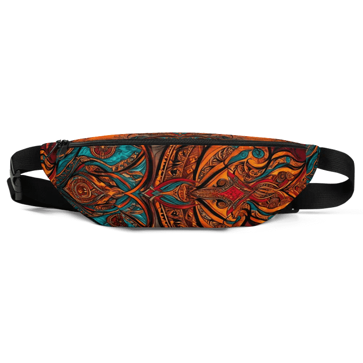 Burnt Orange & Teal Mandala Inspired Painted Small Crossbody bag product image (2)