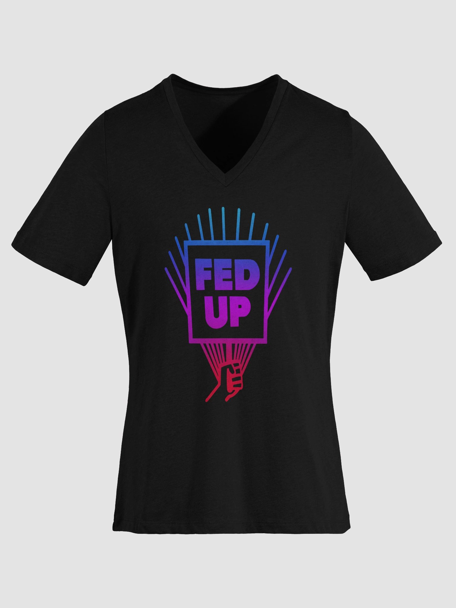 Fed Up Women's Cut V-Neck T-shirt product image (29)