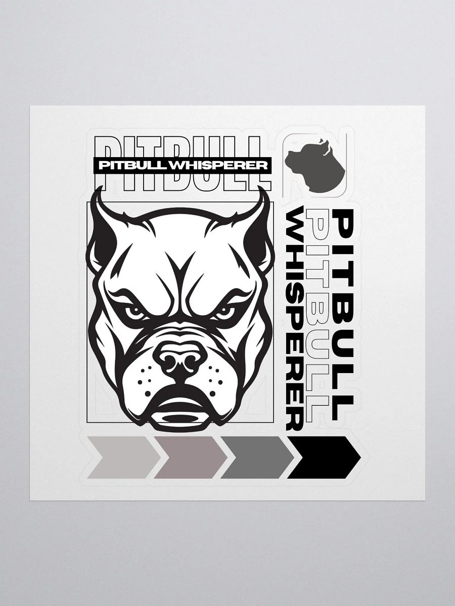 Black And White Pitbull Whisperer Sticker product image (2)
