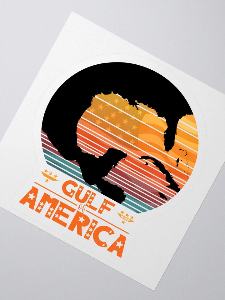 Gulf of America Vintage Sunset Sticker product image (4)