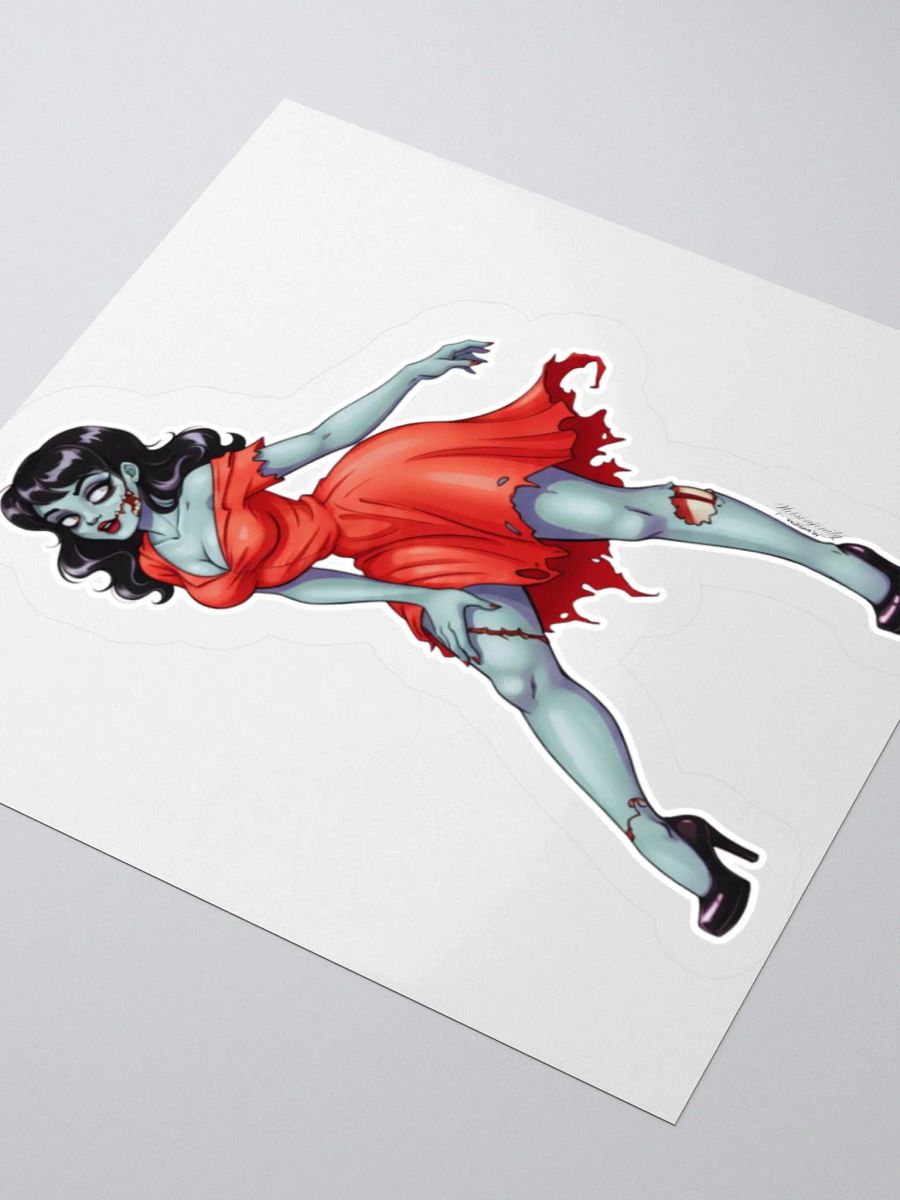 V1 Zombie Pinup Kiss Cut Stickers (White Edge) product image (3)