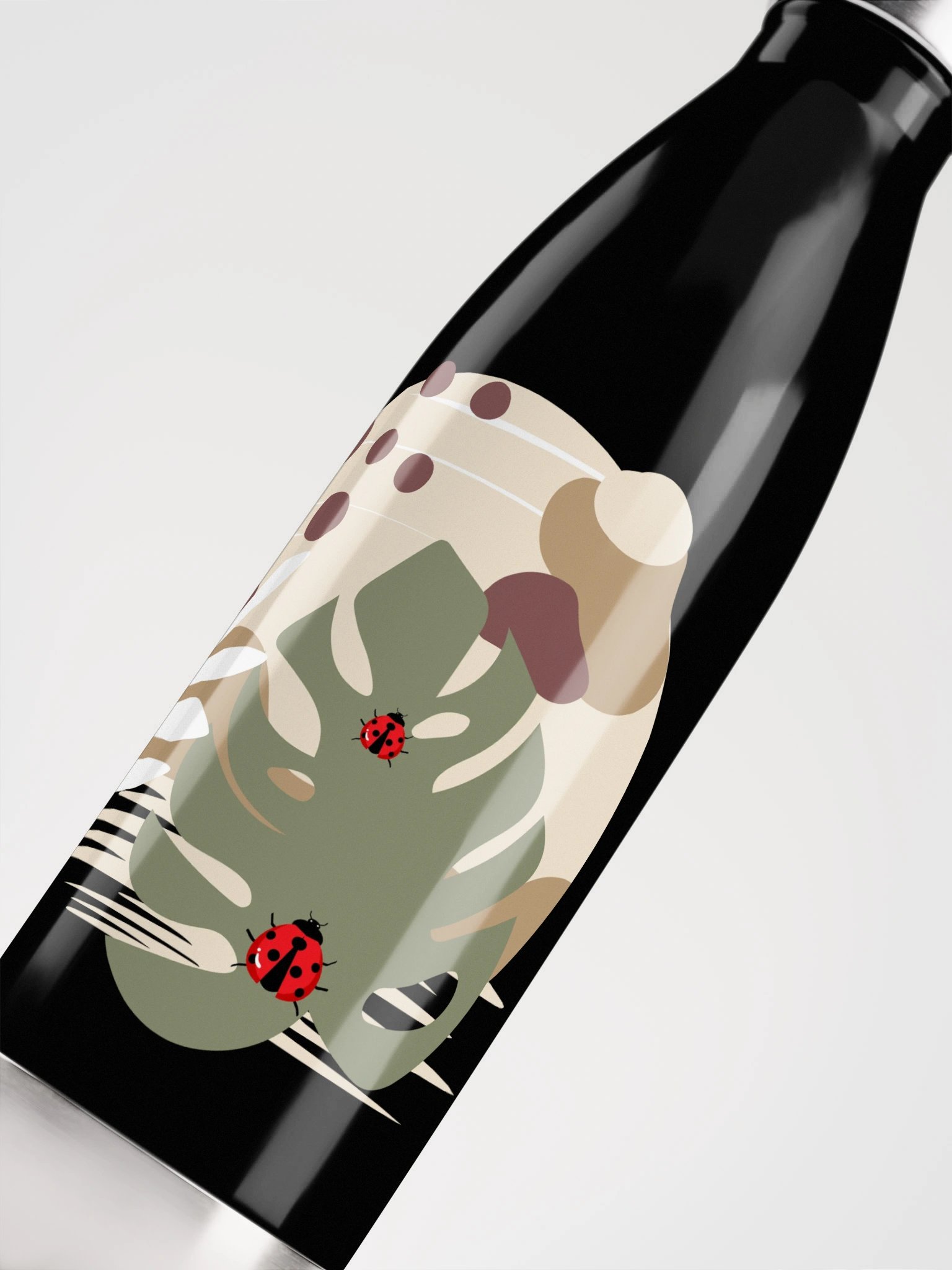 Ladybug Leaf Stainless Steel Water Bottle product image (5)
