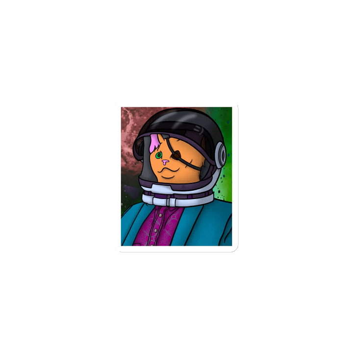 Astronaut kitty Die-Cut Magnets product image (1)