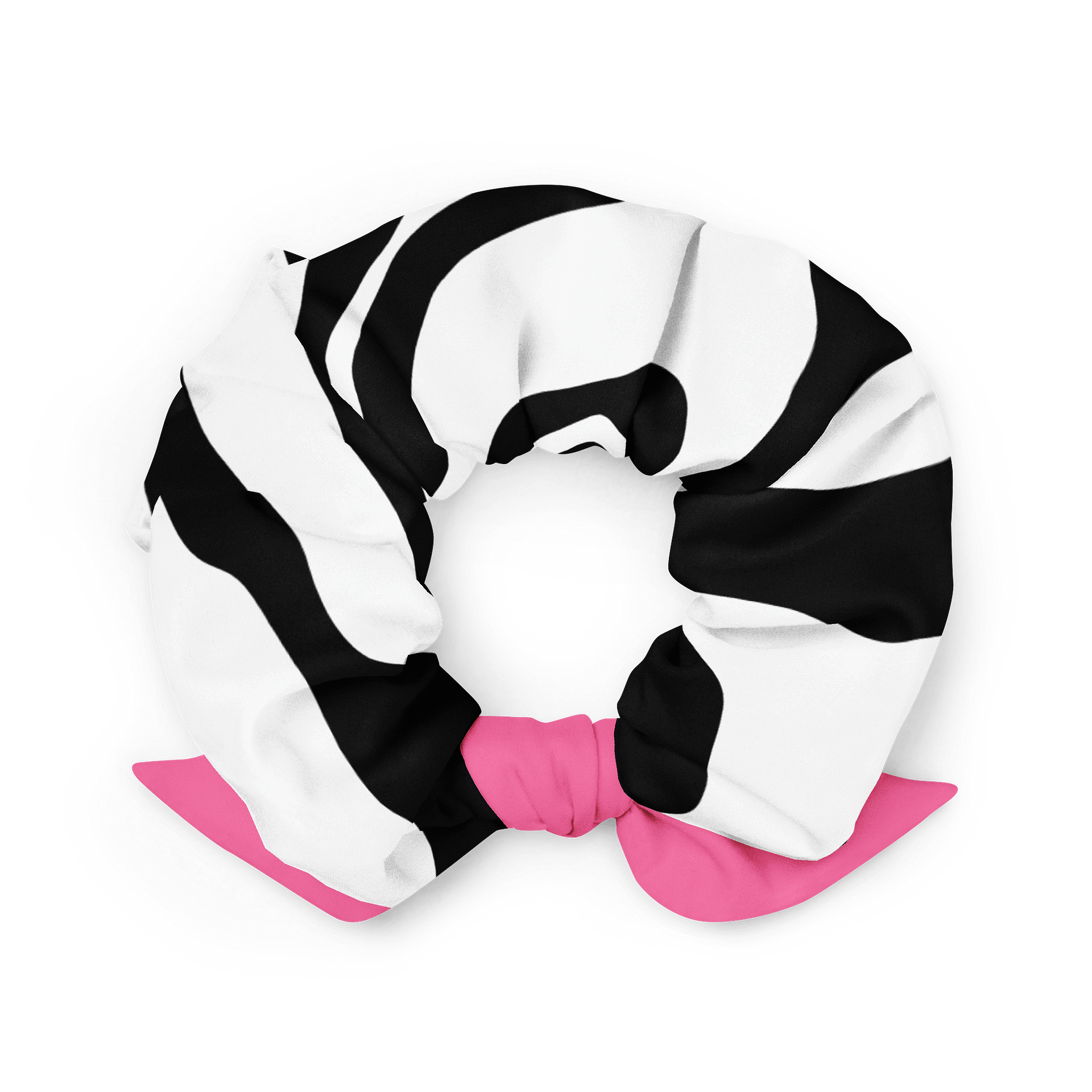 Zebra Pop Eco Scrunchie with Bow | Sustainable Hair Accessory product image (2)