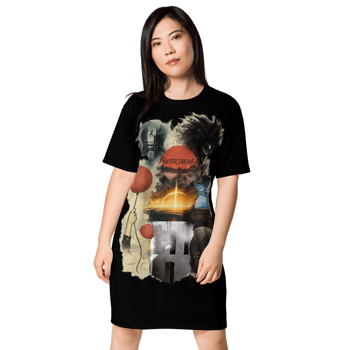 Oversized Shirt Dress – „Fenster zur Welt“ product image (1)