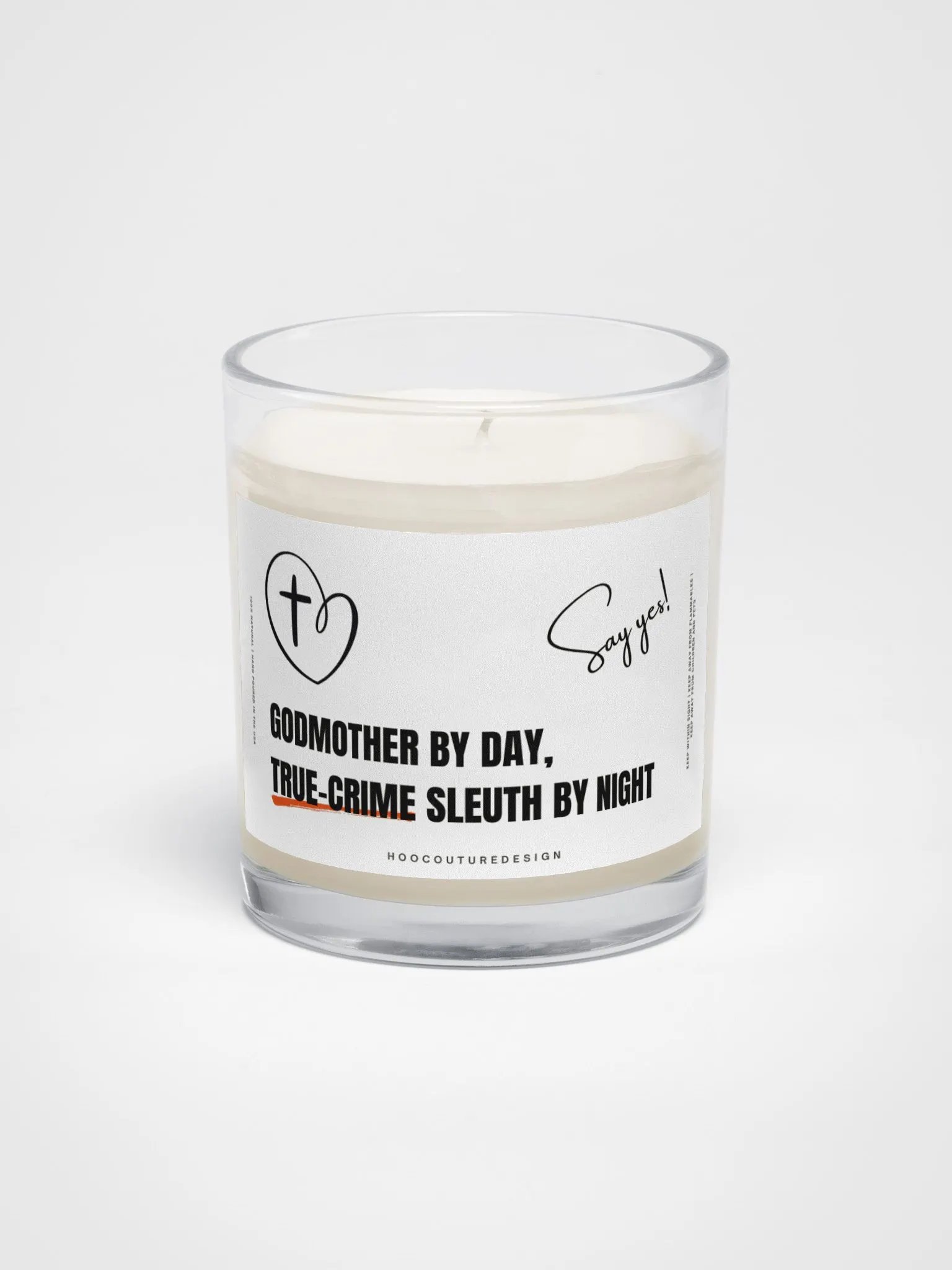 Funny gift for a godmother - Godmother by day - Soy wax vegan candle product image (2)