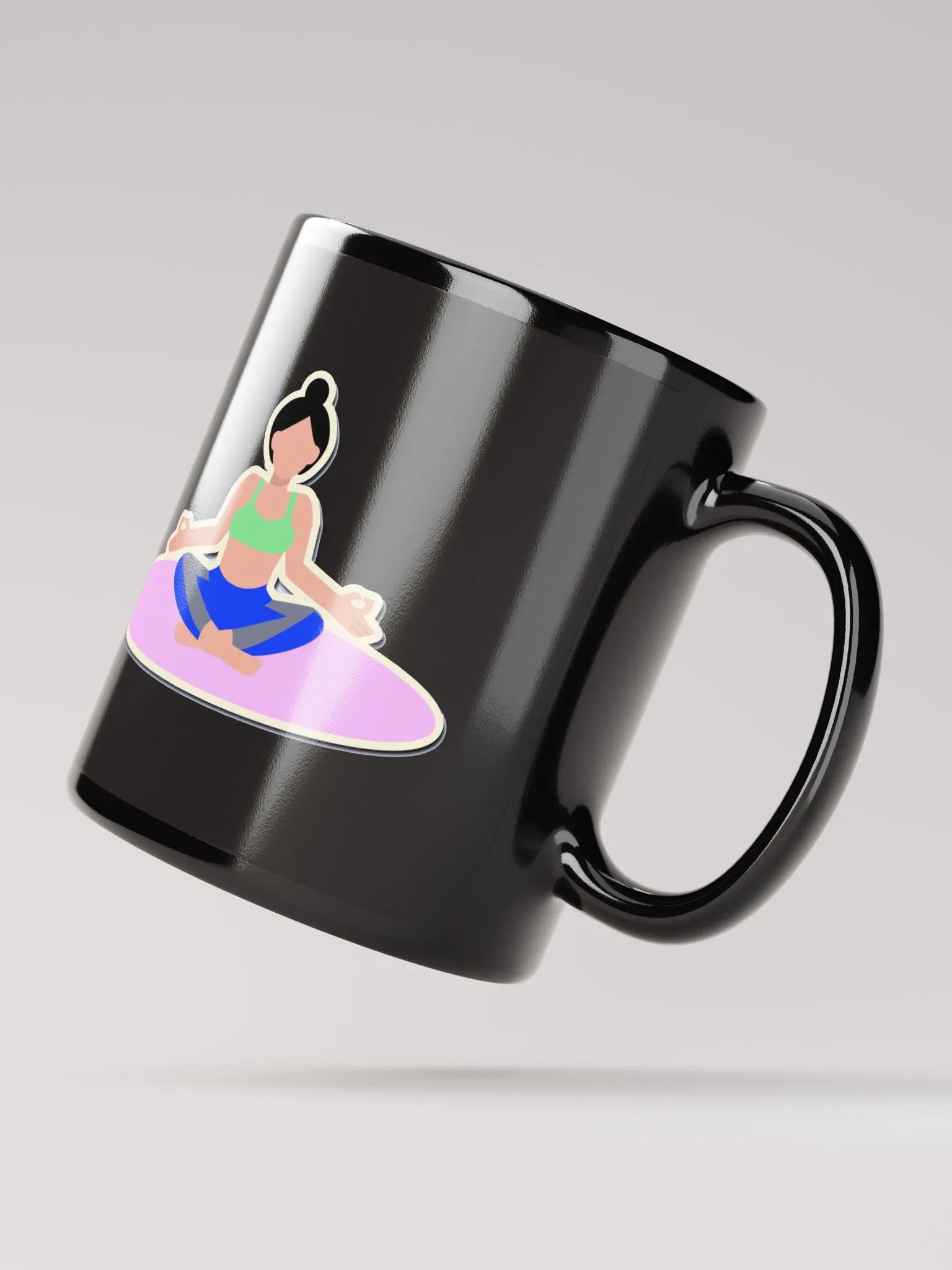 FitYOGAFit Yoga-Inspired Black Coffee Mug product image (3)