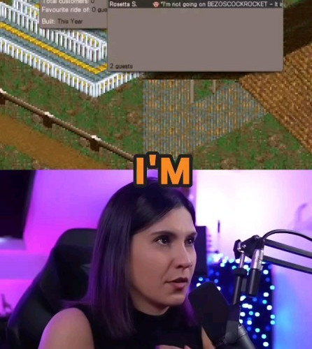 That time we played Rollercoaster Tycoon on Twitch & named a ride after Jeffery Bezos 🤣 #jeffbezos #twitchstreamer