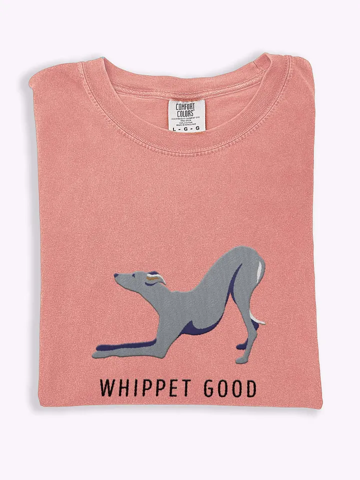 Whippet Good T-Shirt(Embroidered) of a Whippet(Blue) product image (1)
