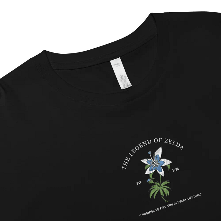 THE LEGEND OF ZELDA FLOWER | CROP TOP | EMBROIDERED | DARK VER product image (1)