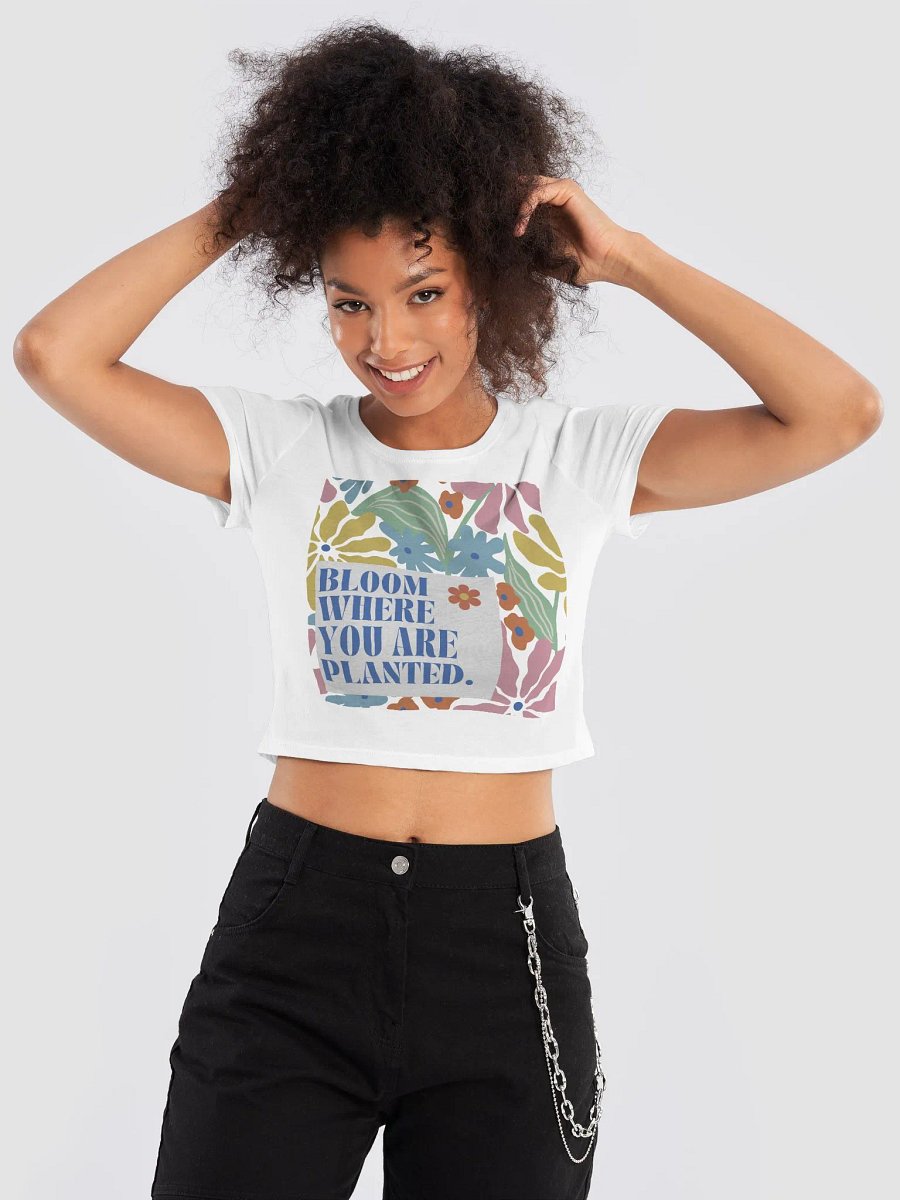 Pixelated Monochrome Crop Tee product image (13)