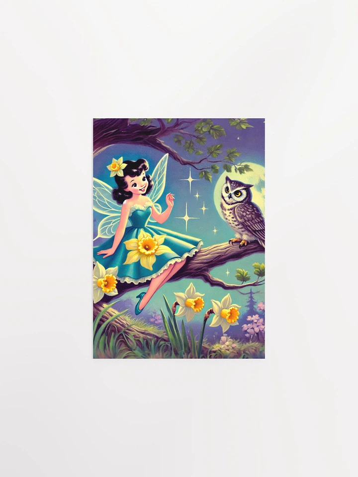 Daffodil Fairy and Owl Premium Matte Poster product image (3)