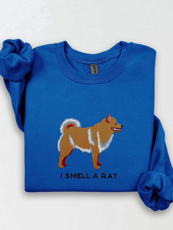 I Smell a Rat Sweatshirt (Embroidered) of a Schipperke(Tan) product image (1)