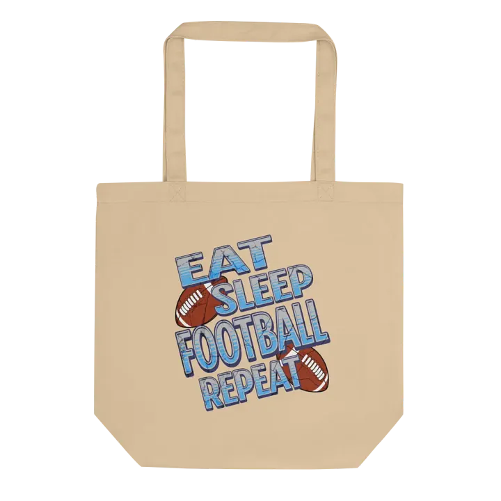 Eat Sleep Football Repeat Groove Tote Bag product image (1)
