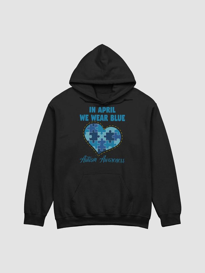 April Blue Puzzle Heart Hoodie product image (1)