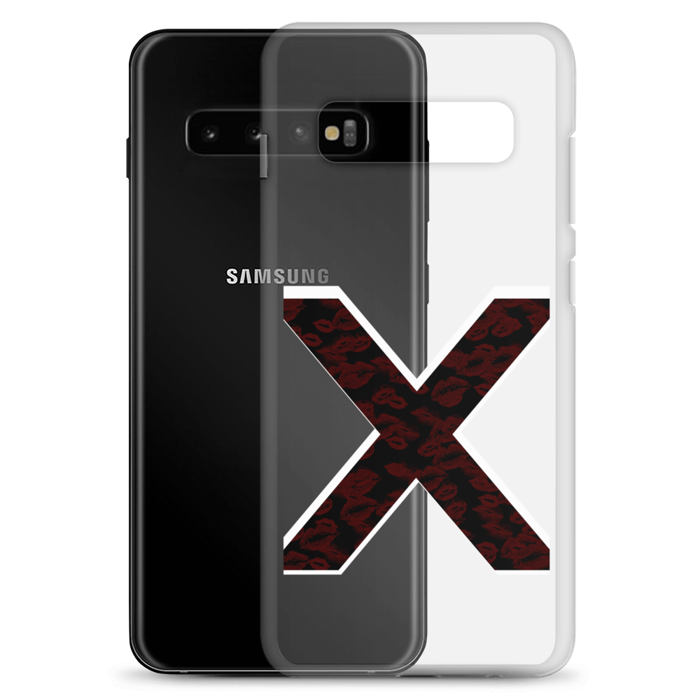 Black X Subtle Red Lipstick Kisses | Phone Case S product image (2)