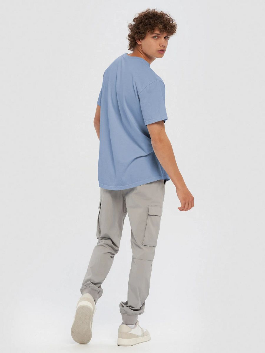 LYFË3 STITCHED HEAVYWEIGHT LYFESTYLE TEE LIGHT BLUE product image (6)