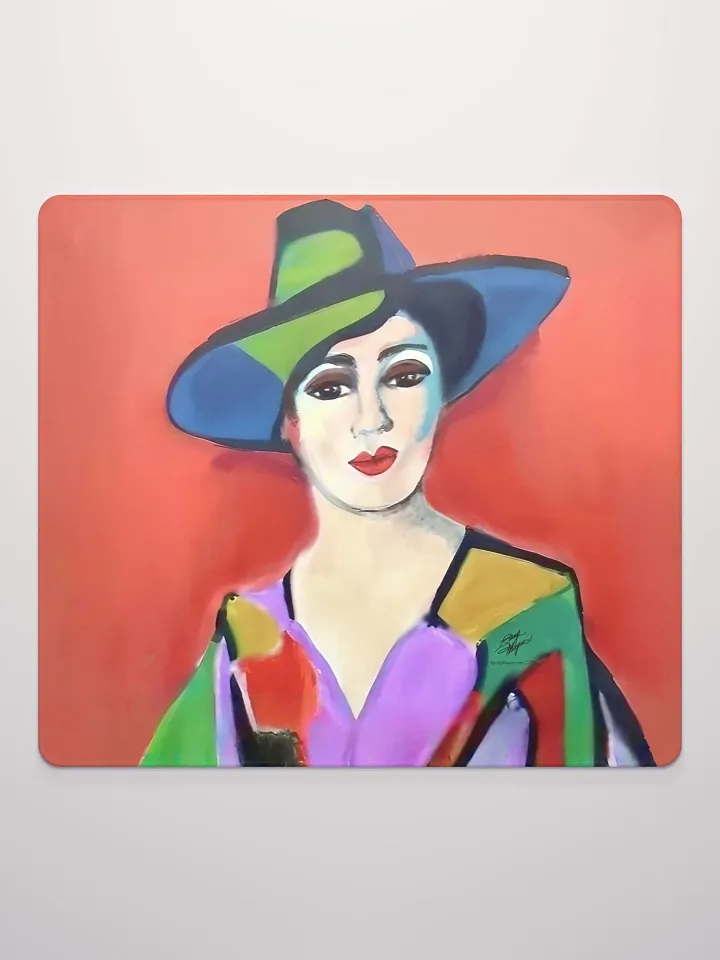 Donna with Hat Gamers Mouse Pad product image (2)