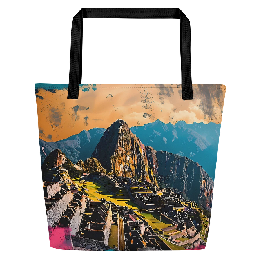 Tote Bag: Ancient Machu Picchu Artistic Travel Adventure Abstract Art Design product image (3)