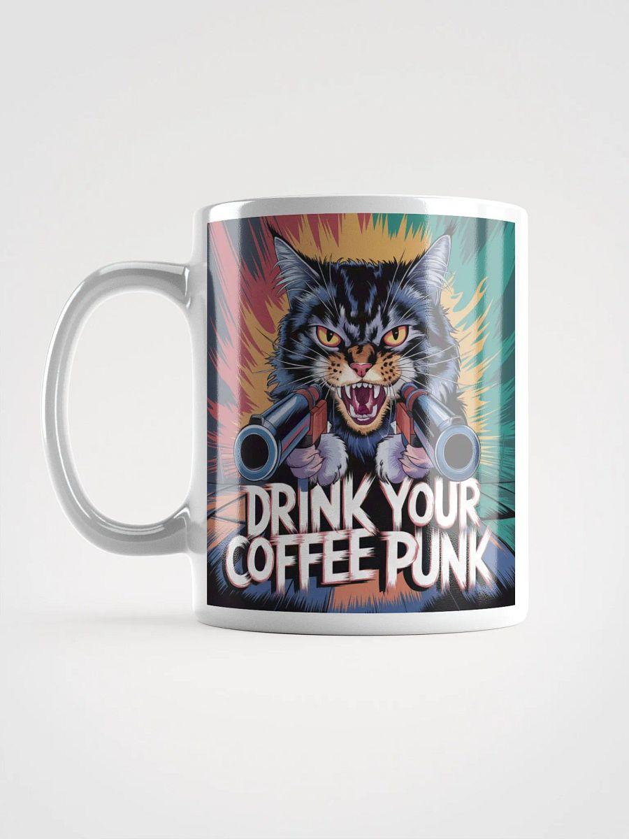 "Drink Your Coffee Punk" Humorous High Quality Glossy White Mug product image (6)