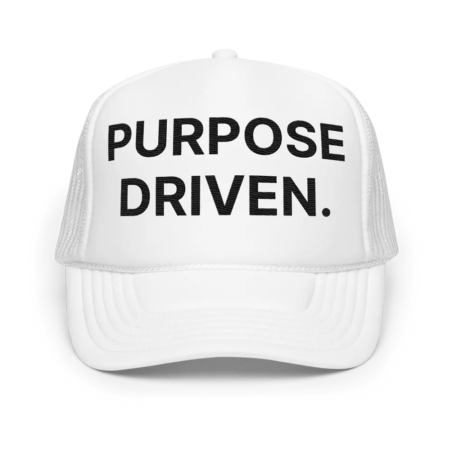 PURPOSE DRIVEN TRUCKER HAT (WHITE) product image (1)