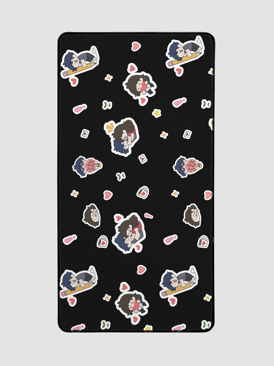BLACK sticker design Desk Mat 15.5" x 31.5" product image (2)