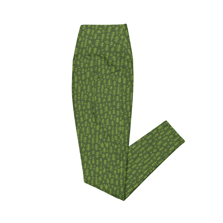 More Trees Please Leggings with Pockets - Green product image (2)