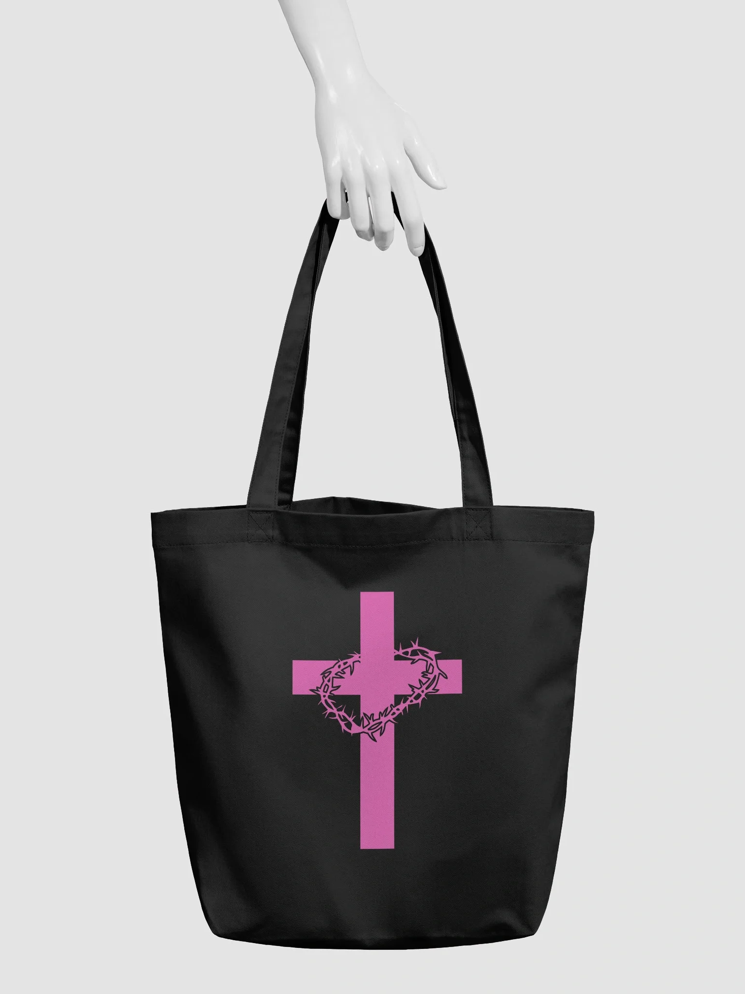 Crowned Cross Eco Tote Bag product image (3)