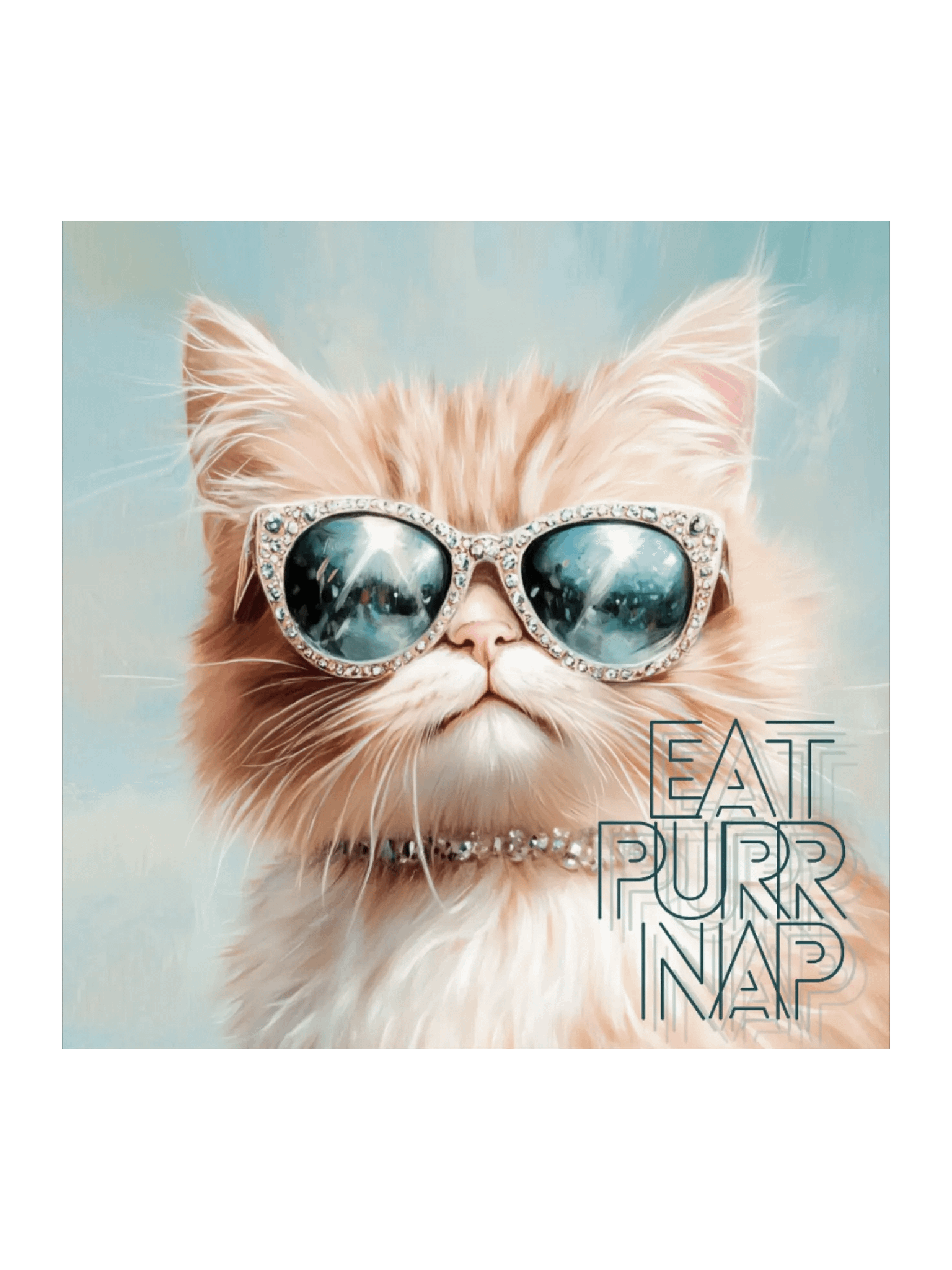 EAT. PURR. NAP: Square Sticker product image (1)