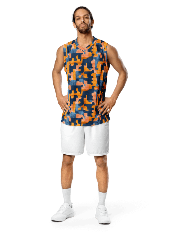 Flowing Shapes | Recycled Unisex Basketball Jersey product image (1)