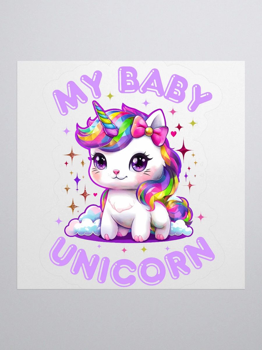 Whimsical Baby Unicorn Kiss Cut Stickers product image (3)