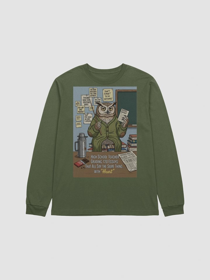 Wise Owl High School Teacher Long Sleeve Tee product image (4)