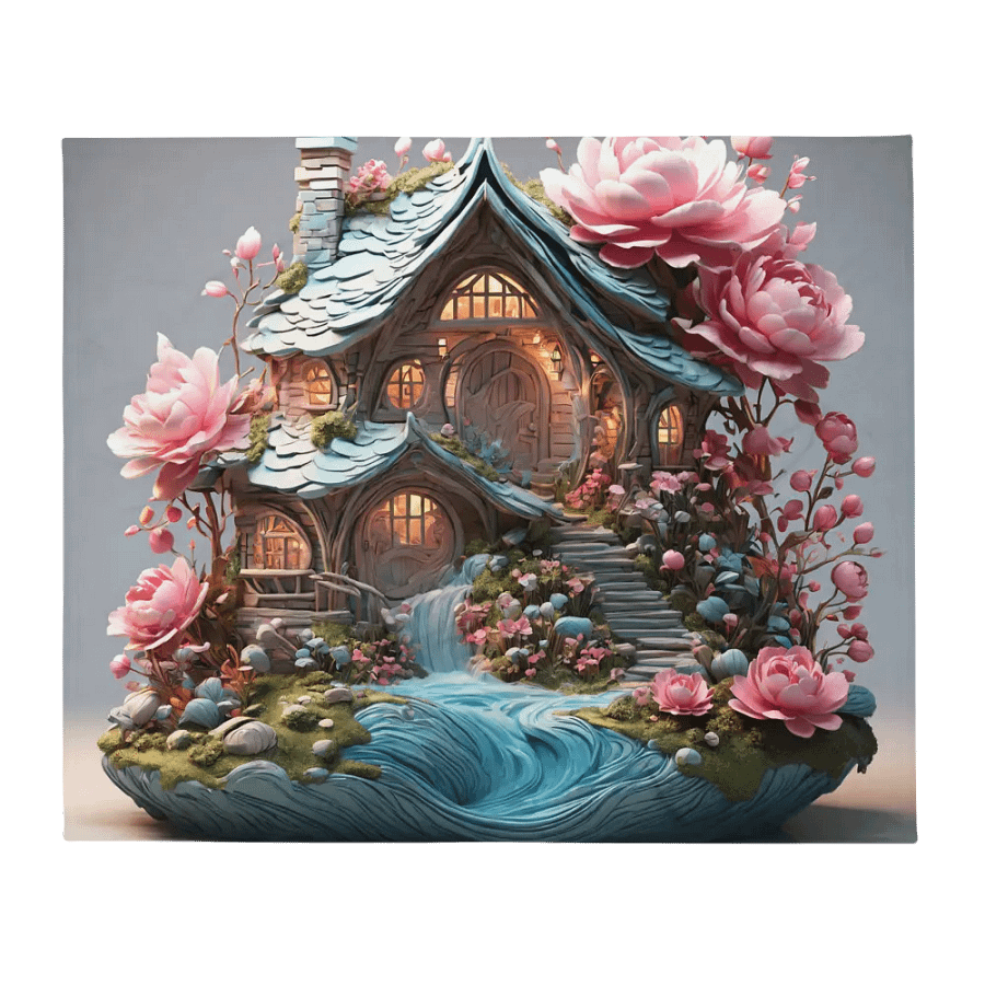The floral hut design throw blanket product image (13)