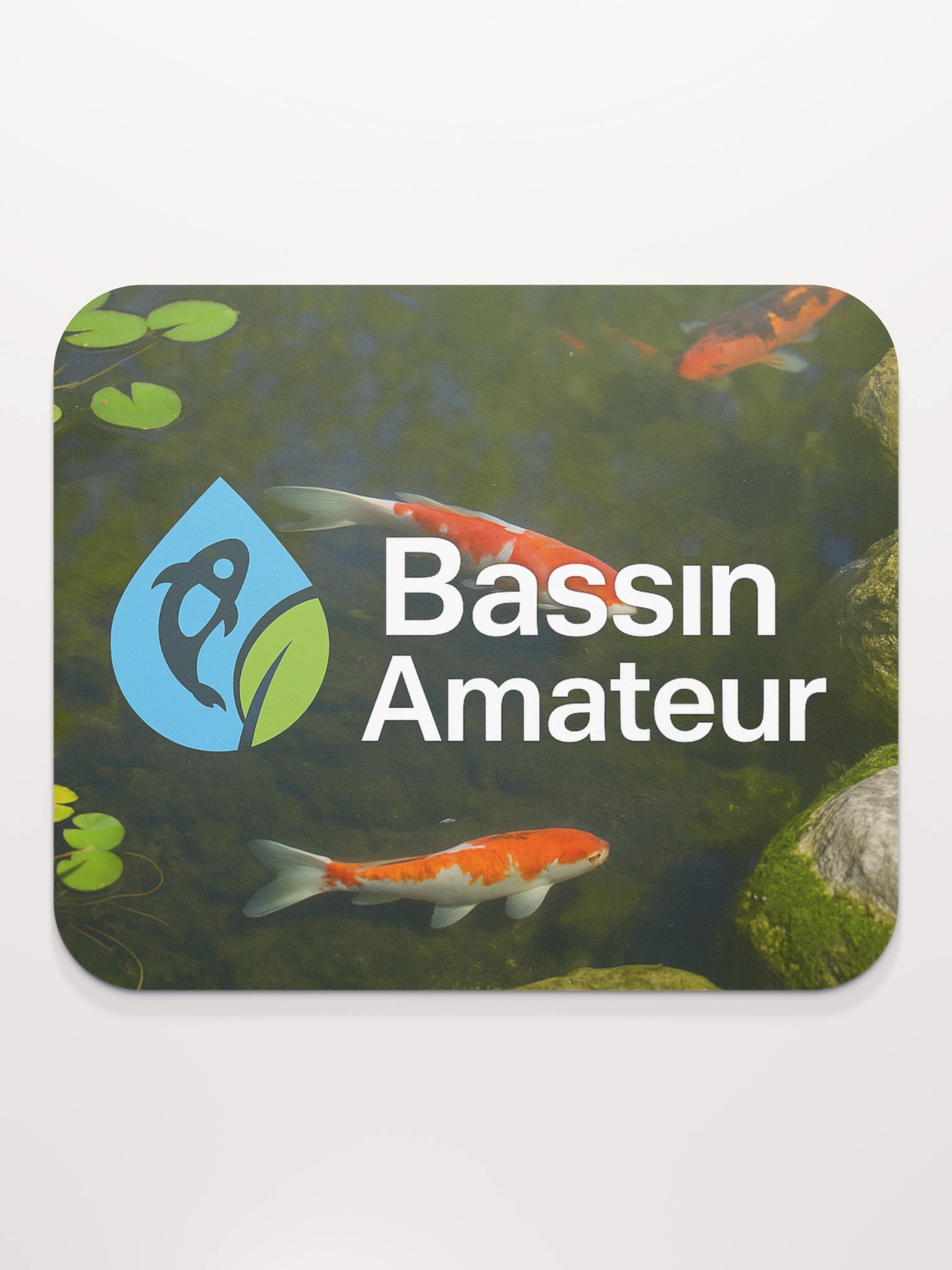 Tapis de souris Bassin Amateur – Design carpe koï & bassin de jardin product image (2)