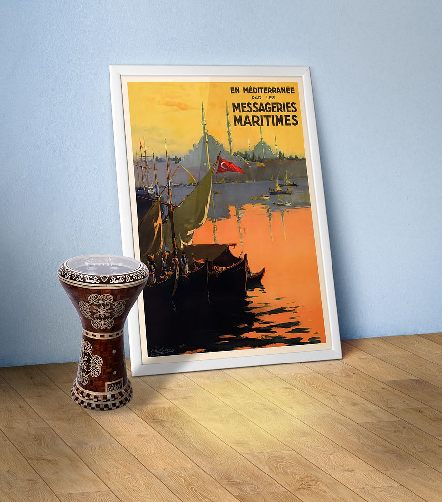 Istanbul, Turkey, 1910s — retro vintage travel poster product image (1)