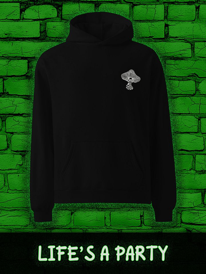 LIFE'S A PARTY JUST ADD MUSHROOMS Unisex Premium Oversized Hoodie product image (2)