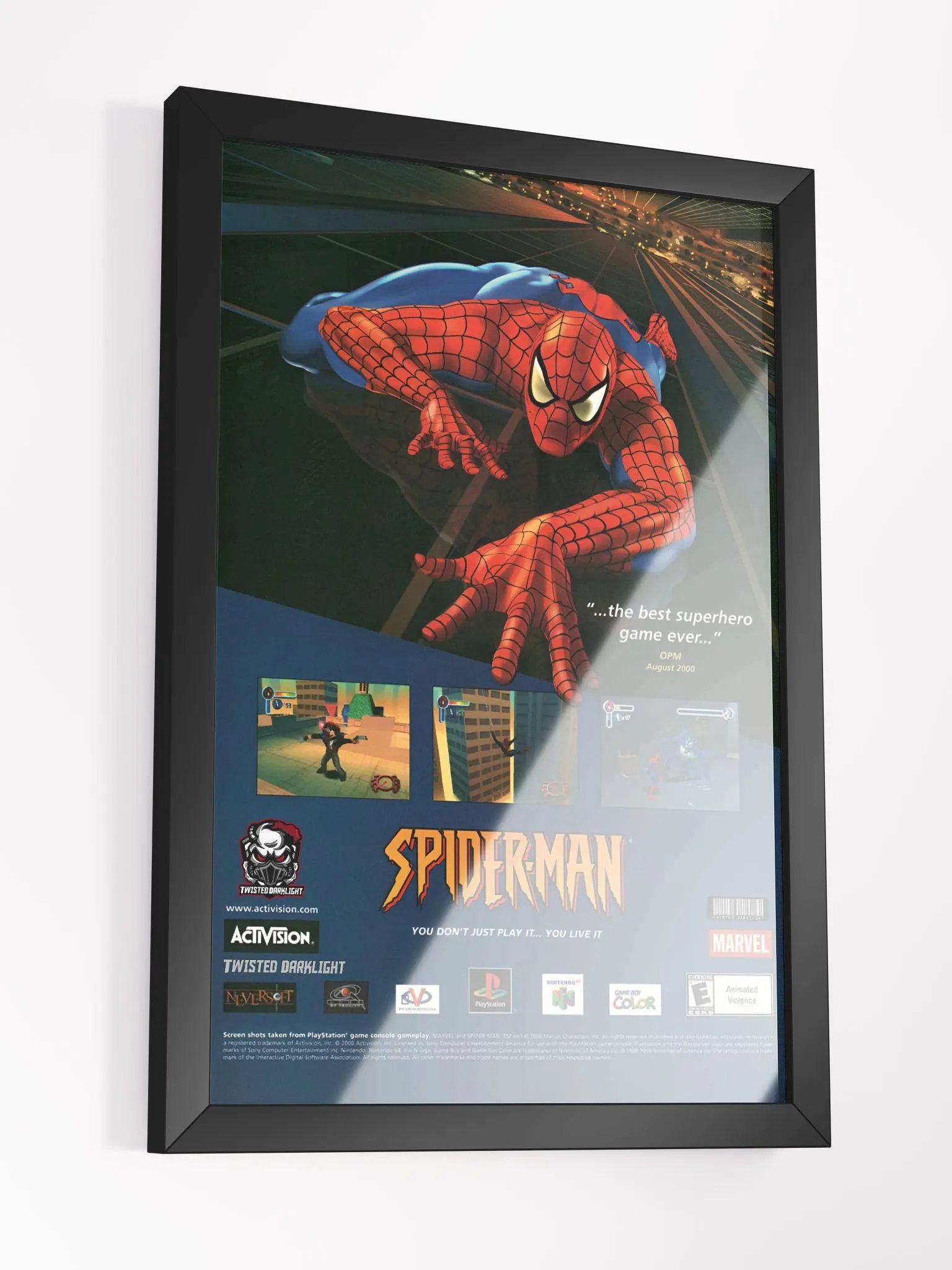Spider-Man Game Advertisement Poster from 2000 - Size: 12" x 18" product image (3)