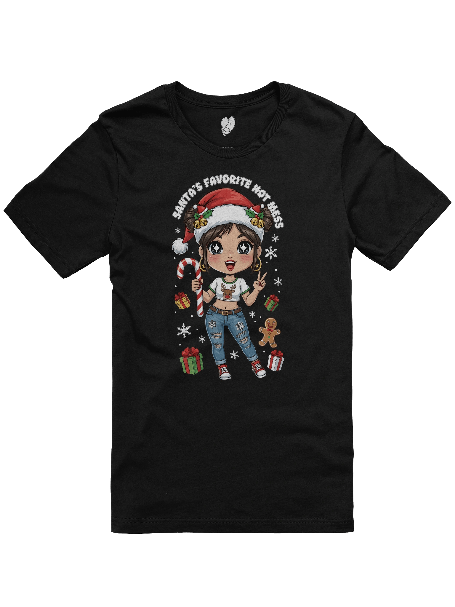 Santa's Favorite Hot Mess Christmas Graphic Tee product image (1)