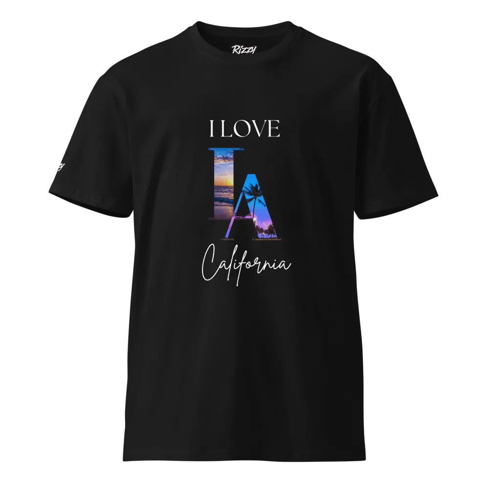 I love LA T-Shirt with Picture Blue Sky Background in the LA Letters product image (1)