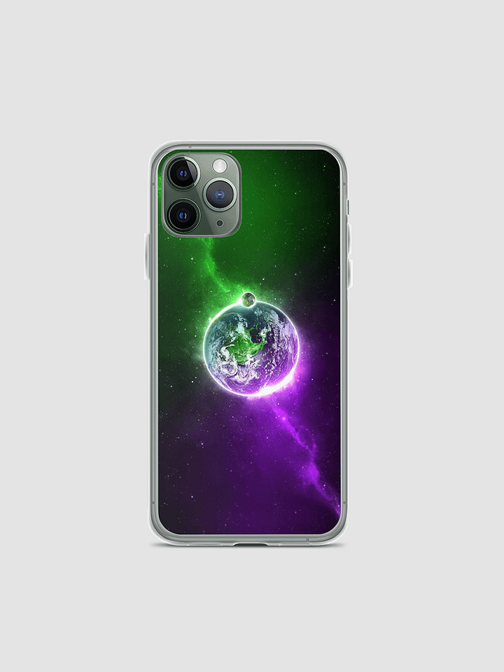 Green&Purple Space Clear Case for iPhone product image (18)