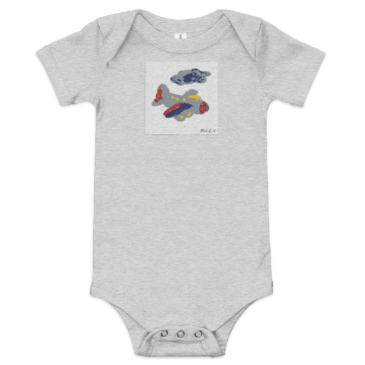 Kid Airplane (Bella+Canvas Baby Short Sleeve One Piece) product image (10)