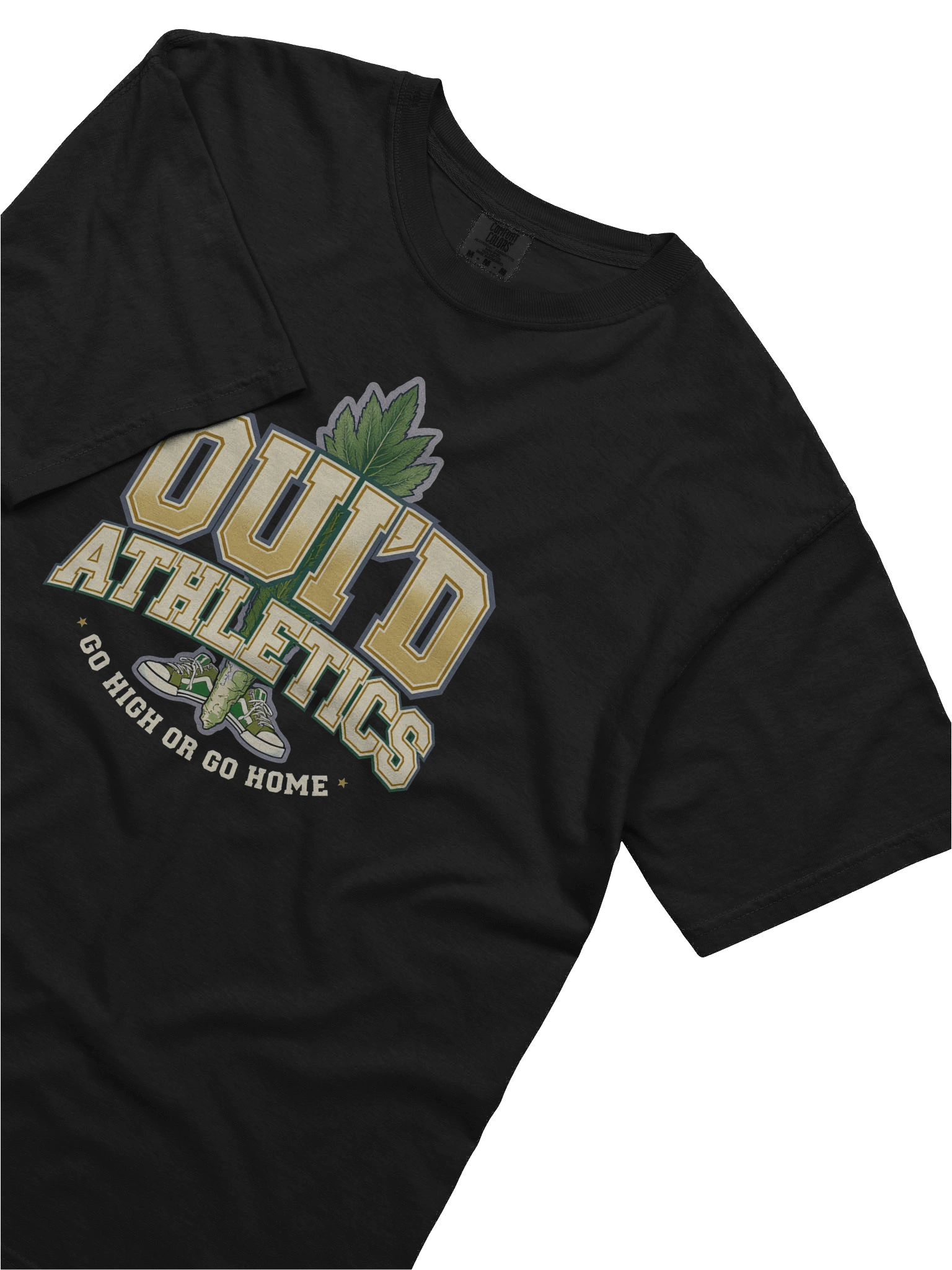 “OUI’D Athletics” Tee 🌿💨 | Go High or Go Home | Comfort Colors 1717 Heavyweight T-Shirt product image (4)