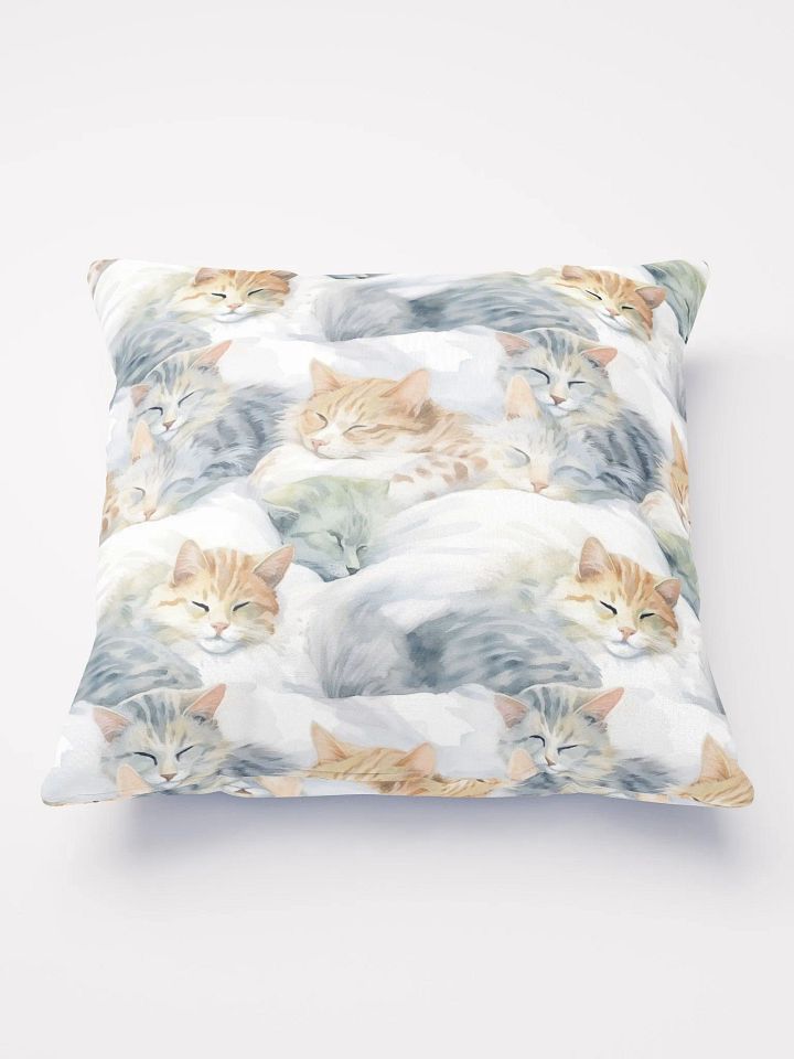 Pillow with cat print product image (1)