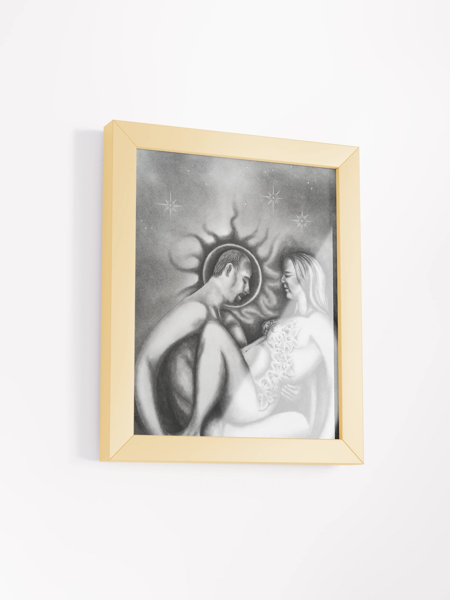Gift - in charcoal small framed print product image (8)