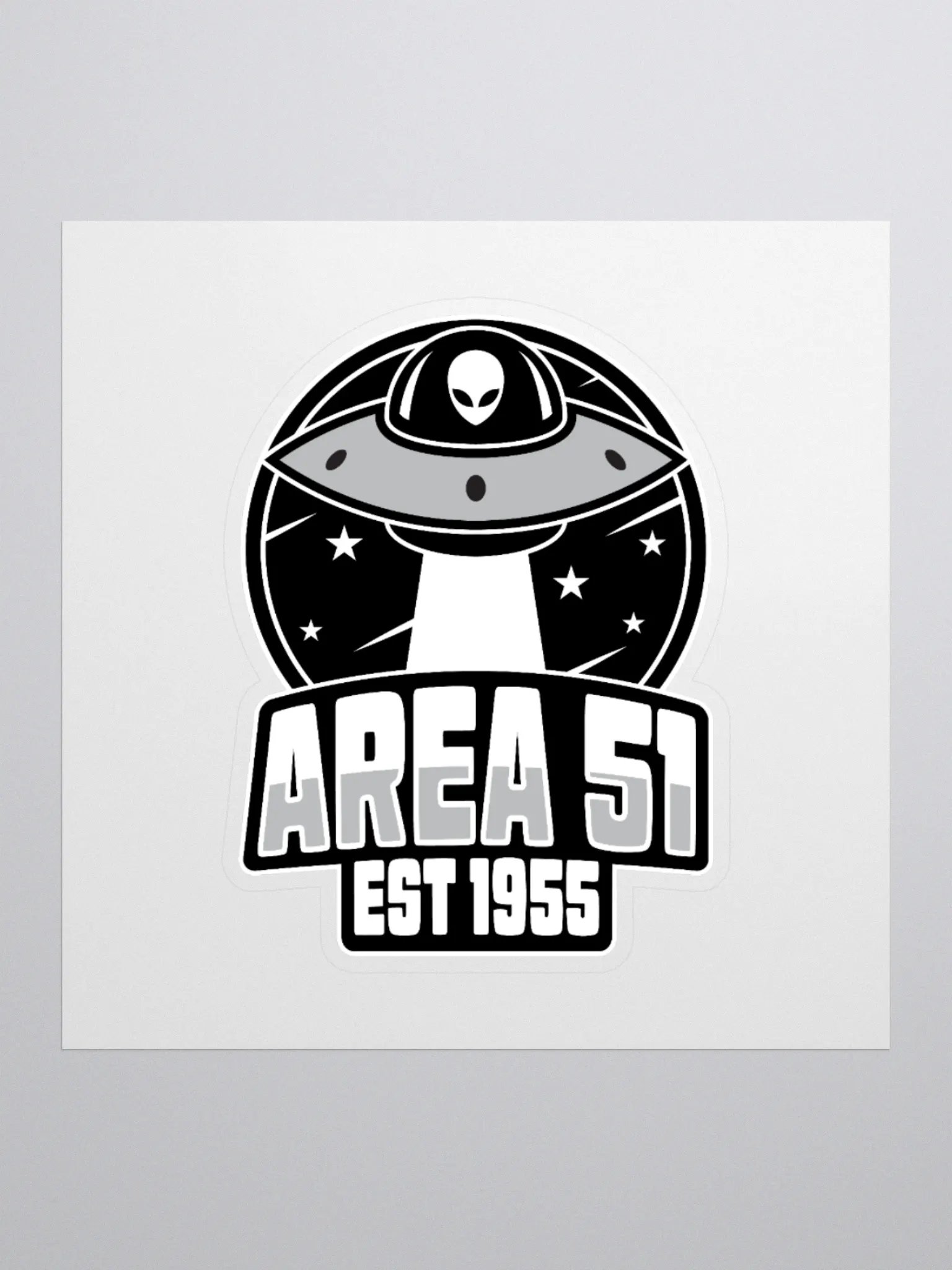Area 51 Retro UFO Sticker product image (1)
