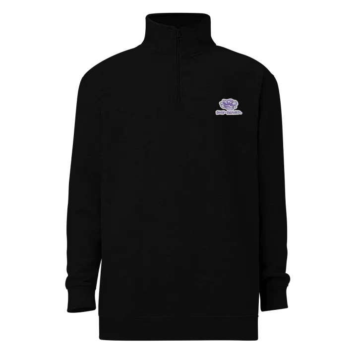 BUSY-BRAINED (purple bubble design) embroidered quarter zip product image (2)