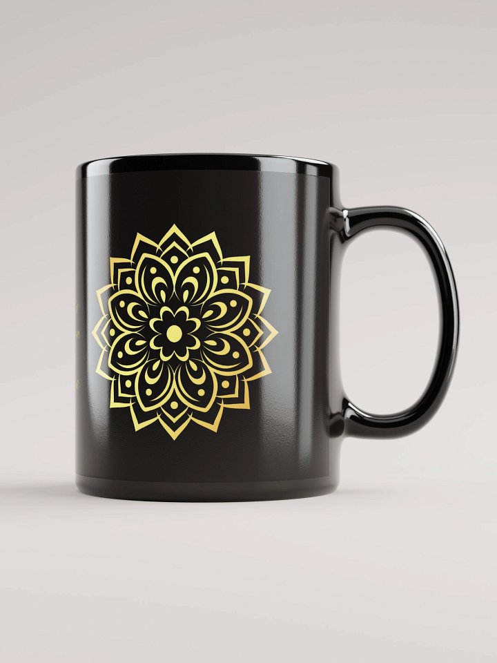 Mug Noir et Doré - Mandala - Cadeau Zen product image (1)
