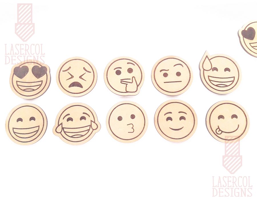 Emojis Set 1 - Laser Cut Files product image (7)