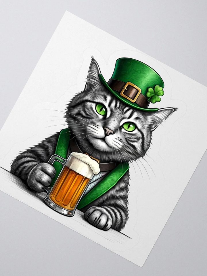 St. Patrick's Day Cat Sticker product image (5)