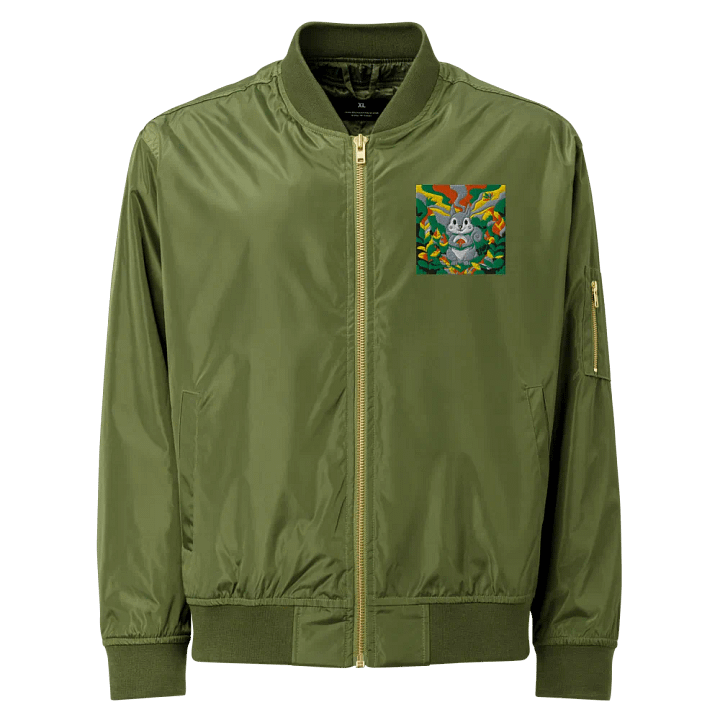 embroidered Whimsical Acorn Adventure Bomber Jacket product image (1)